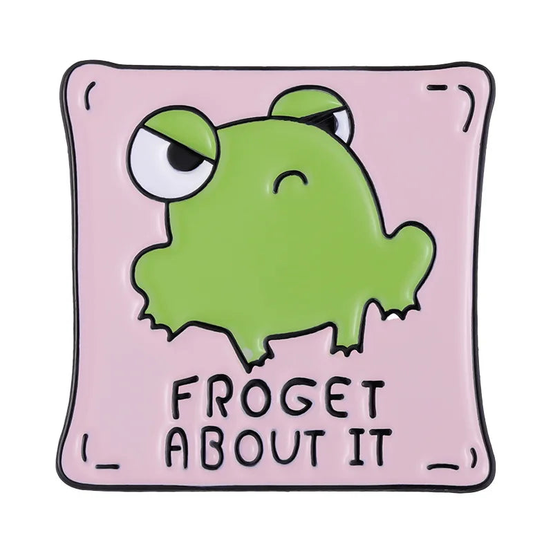 Frog Cartoon Enamel Brooches Lapel Pins Backpack Badges Jewelry Gifts