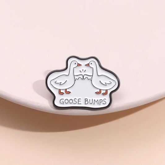 Goose Bumps Enamel Pins High Five Brooches Lapel Badge Cartoon Animal Jewelry Wholesale