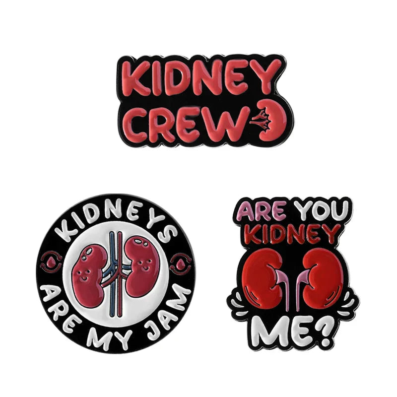 Nephrology Kidney Enamel Pin - Medical Dialysis Brooch Gift for Doctors Nurses