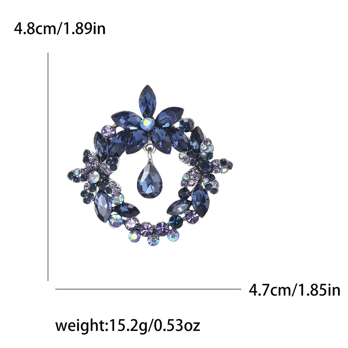 Rhinestone Flower Brooch Pin Jewelry Accessories
