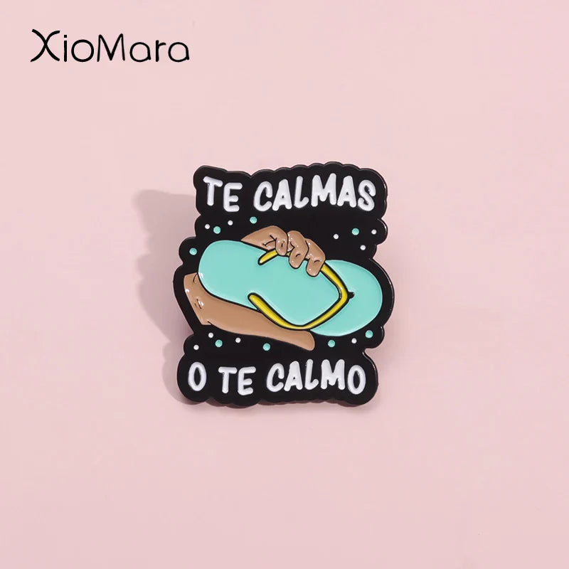Spanish Mom Quotes Enamel Pins Funny Brooches Lapel Badges Gift