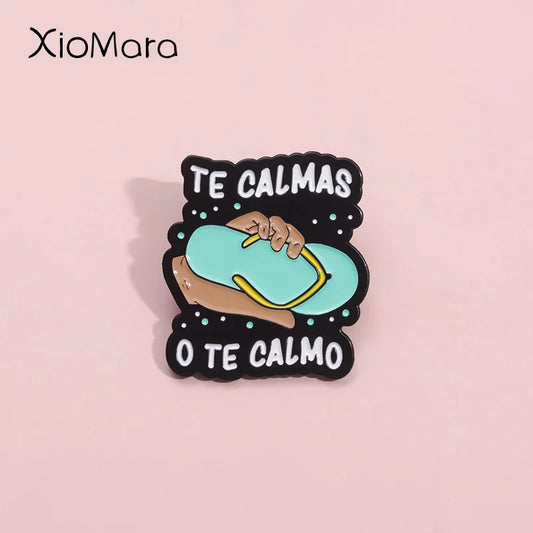 Spanish Mom Quotes Enamel Pins Funny Brooches Lapel Badges Gift