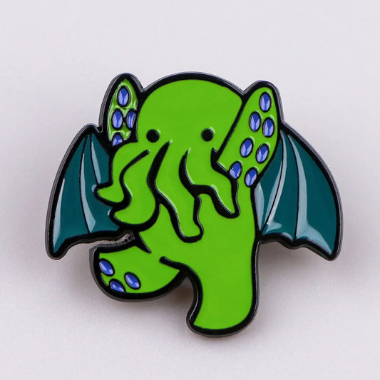 Green Elephant Enamel Fairy Tale Brooch Lapel Pin Fashion Jewelry Gift