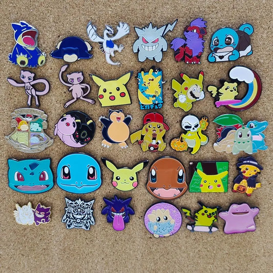 Pokemon Anime Hard Enamel Pin Pikachu Bulbasaur Lapel Badge Jewelry Accessory