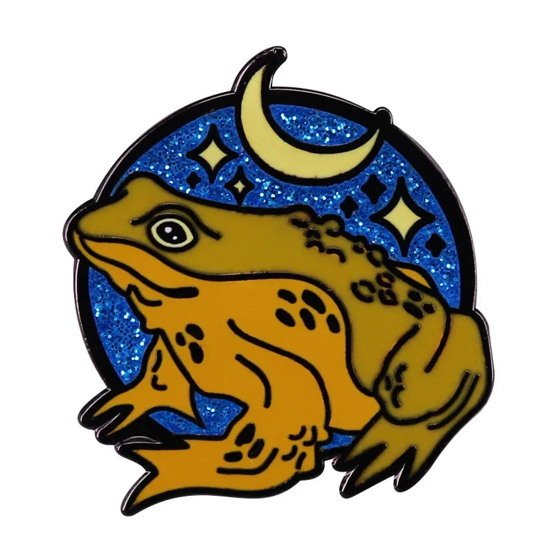 Funny Frog Guitar Enamel Pin Cute Animal Brooch Jacket Backpack Badge Gift