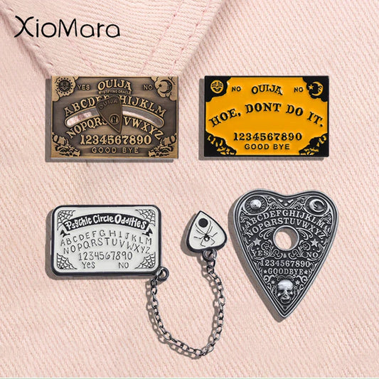 Ouija Board Enamel Pins Sun Moon Mystic Brooch Gothic Jewelry Gift