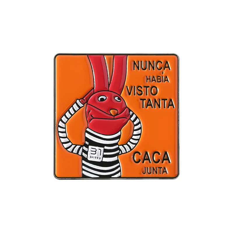 Red Rabbit Enamel Pins Custom Brooches Lapel Badges Animal Jewelry Gift