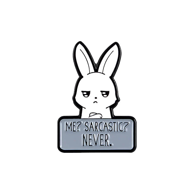 Cartoon Animal Enamel Pins: Panda, Cat, Turtle, Fox, Rabbit Brooches Lapel Badges