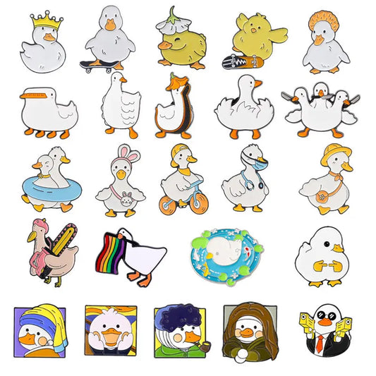 Metal Duck Goose Enamel Pin Brooch Badge Jewelry Gift