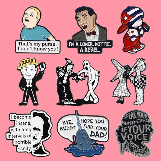 Funny Cartoon Anime Character Enamel Pins Badges Jewelry Gifts