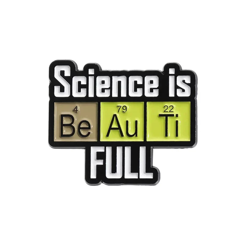 Chemical Element Symbol Enamel Pins - Fun Chemistry Brooches for Students