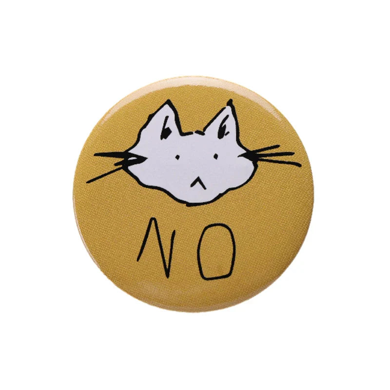 Tinplate Animal Goose Cat Brooch Metal Badge Custom Jewelry Hat Bag Lapel