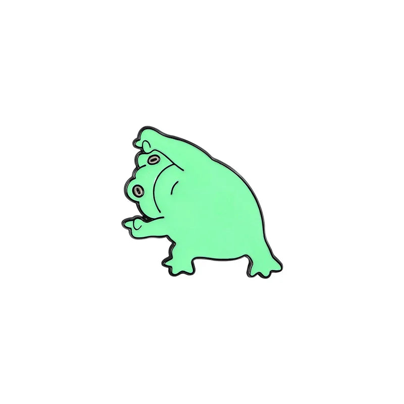 Frog Enamel Pins Cute Animal Brooch Lapel Pin Jewelry Gift