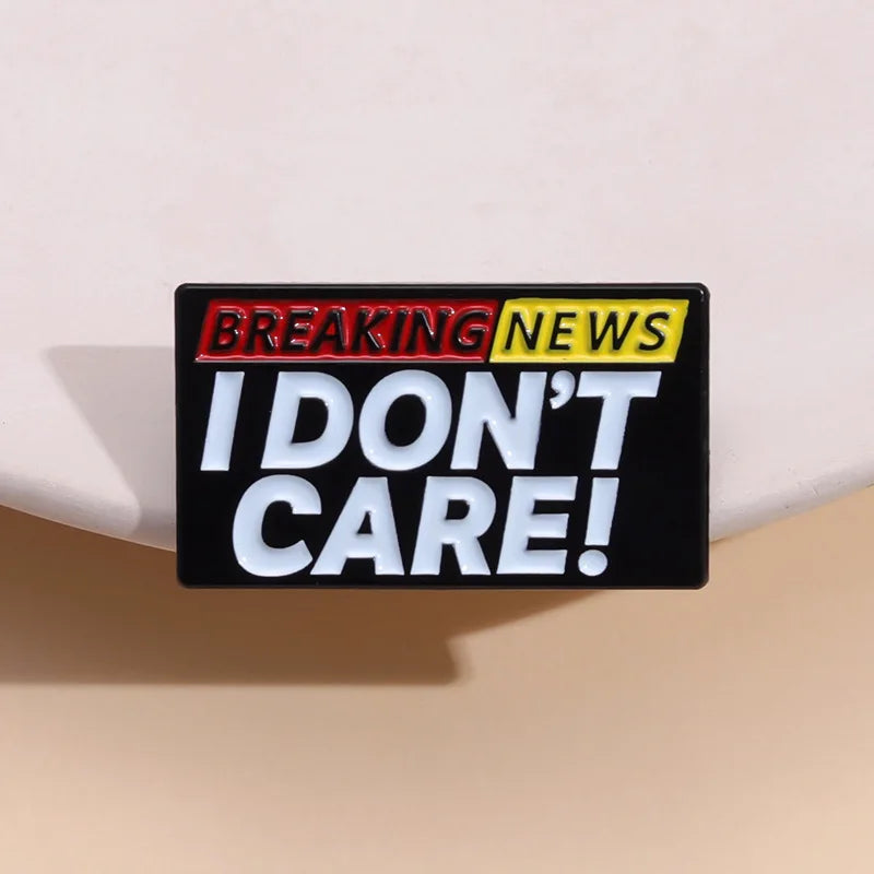 Funny English Enamel Pins Custom Brooches Lapel Pin Creative Letter Badges Jewelry Gift
