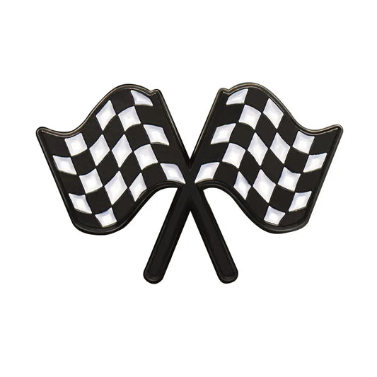 Checkerboard Racing Flag Enamel Pin Lapel Badge Wholesale Accessories