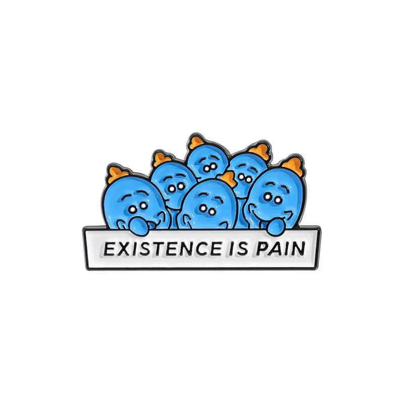 Cute Blue Monster Enamel Pins Brooches Lapel Badges Anime Jewelry Gift