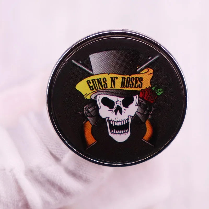 Fashion Music Enamel Pin Hip Hop Rapper Brooch Lapel Rock Band Badge Jewelry Accessories