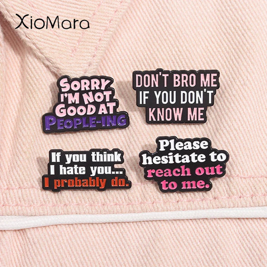 Sarcastic Enamel Pin: "Don't Bro Me If You Don't Know Me" Brooch Jewelry Gift