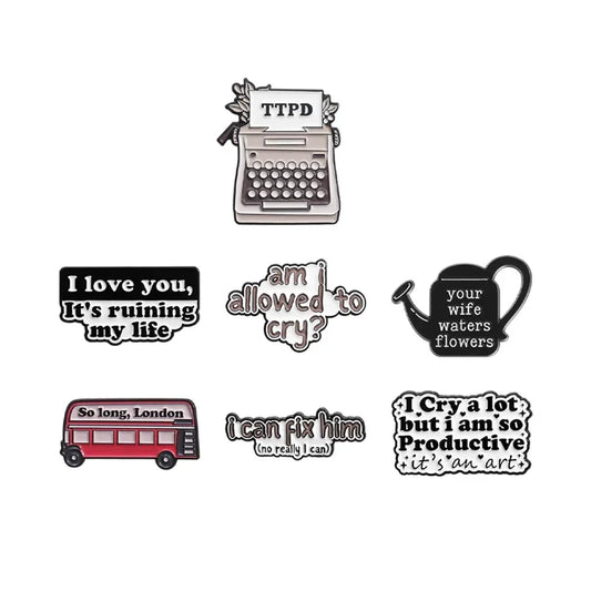 Funny Enamel Pin I Cry A Lot Productive Lapel Badge Jewelry Gift