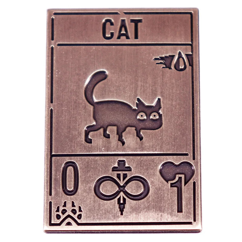 Inscryption Enamel Pin Cat Cards Metal Badge Gamer Gifts