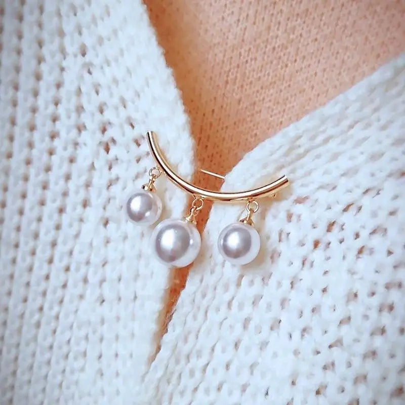 Elegant Pearl Brooch Pins for Women - Safety Pin, Clothing Clip, Dress Buckle Jewelry