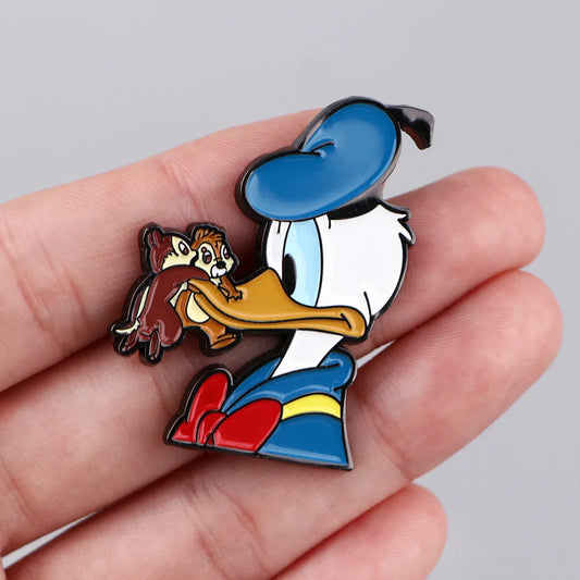 Cartoon Duck Enamel Pins Brooches DIY Backpack Lapel Badges Jewelry Gifts