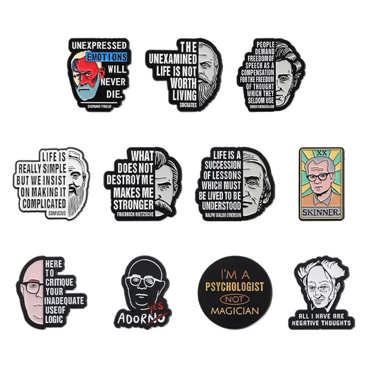 Unexamined Life Philosophy Enamel Pin Proverb Lapel Badge