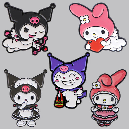 Anime Rabbit Enamel Pins Brooches Fashion Jewelry Accessory Gifts