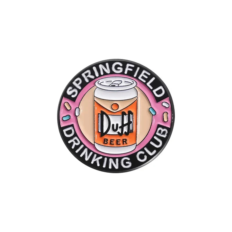 Moe's Duff Beer Enamel Pin Brooch Lapel Badge Jewelry Gift