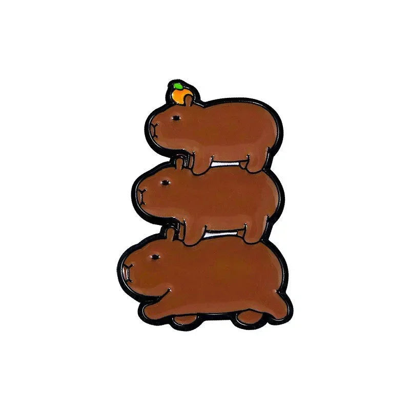 Capybara Enamel Brooch Pin Badge Lapel Hat Backpack Accessory