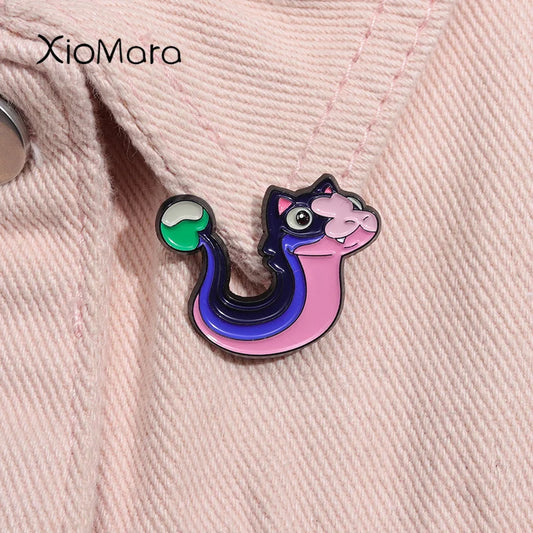 Cartoon Snake Glitter Enamel Pin Anime Brooch Lapel Badge Jewelry Gift