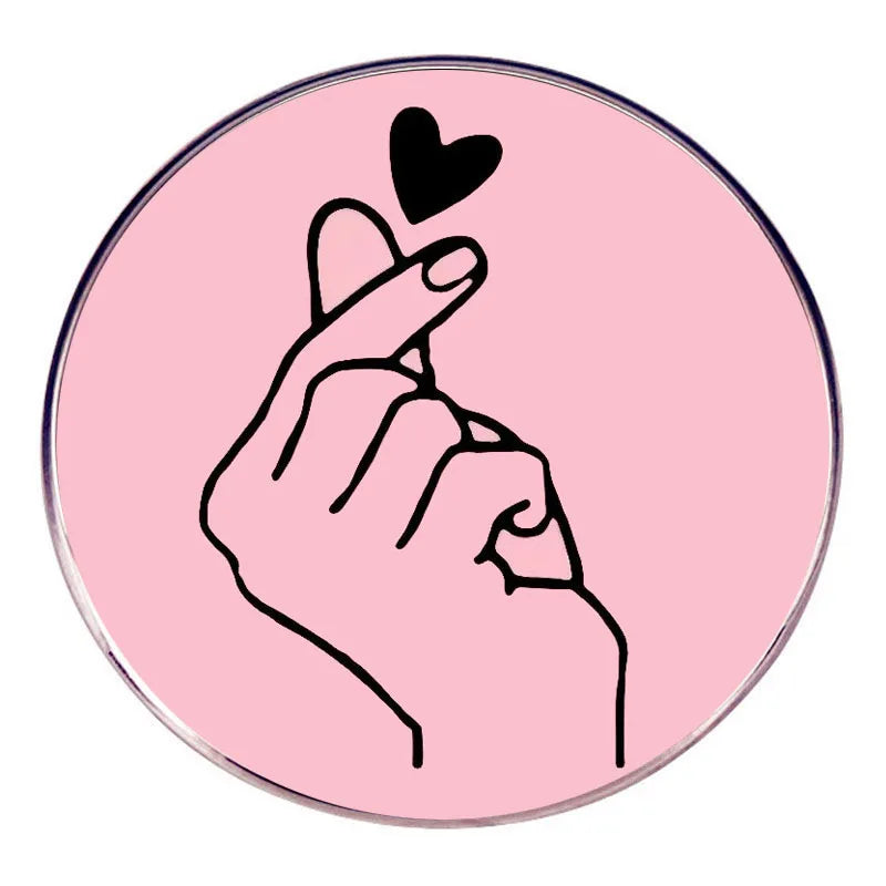 Finger Heart Kpop Enamel Pin Badge Brooch Jewelry Gift