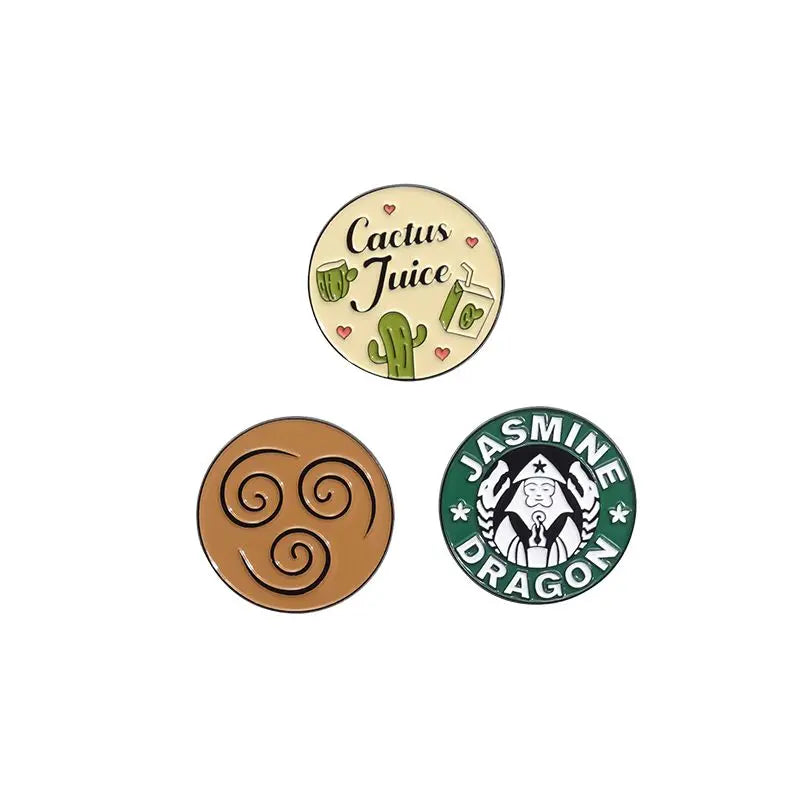 Jasmine Dragon Enamel Pin White Lotus Brooch Lapel Backpack Badge Jewelry Gift