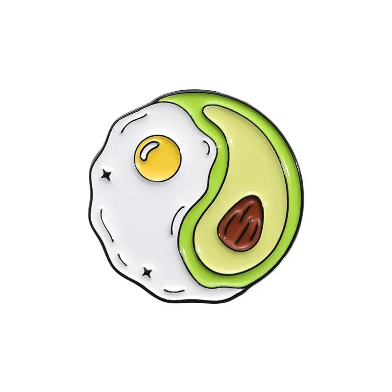 Cute Avocado Cat Astronaut Enamel Pin Brooch Lapel Badge Jewelry