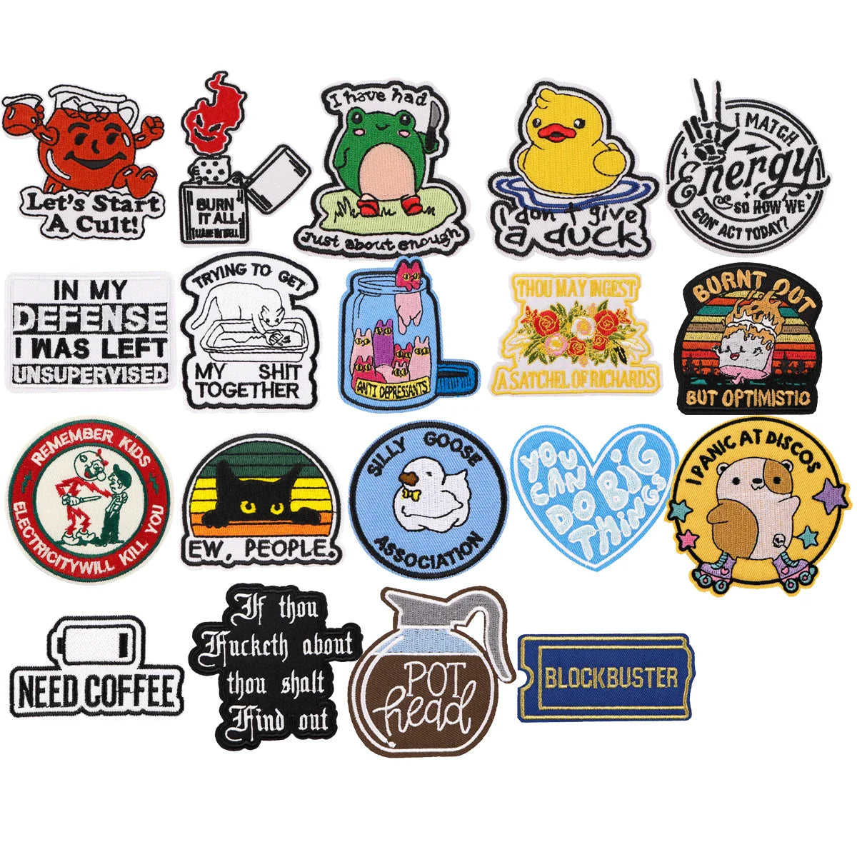 Cute Cartoon Duck Embroidered Patches for Kids DIY Clothing and Backpacks