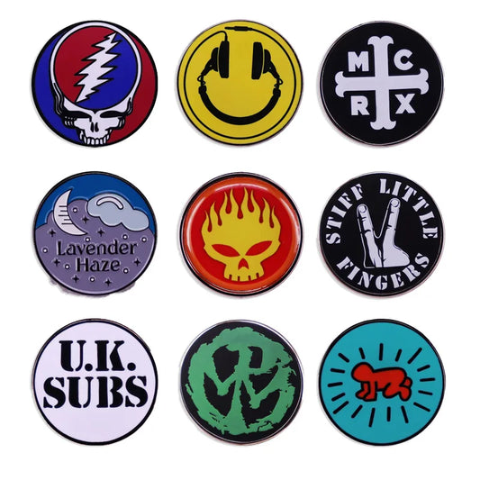 Pop Rock Band Pin Brooch Punk Metal Badge Jewelry Gift Accessories