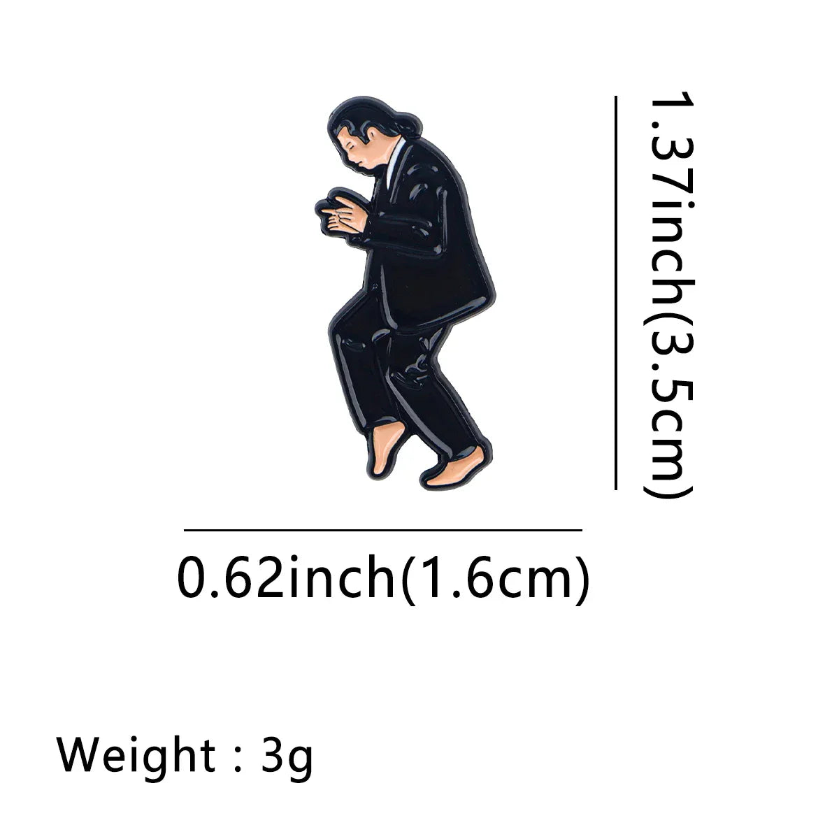 Crime Film Enamel Pin Brooch Black White Lapel Pins Fashion Jewelry Gifts