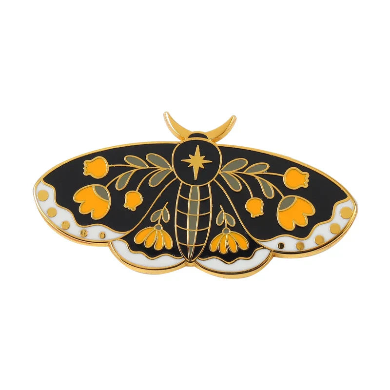 Beautiful Insect Enamel Pin Moth Butterfly Brooch Lapel Jewelry Gifts
