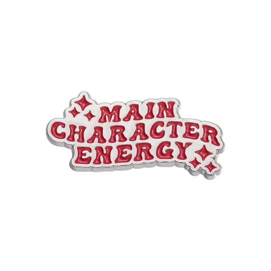 Main Character Energy Enamel Pin Brooch Lapel Badge Backpack Accessory Jewelry Gift