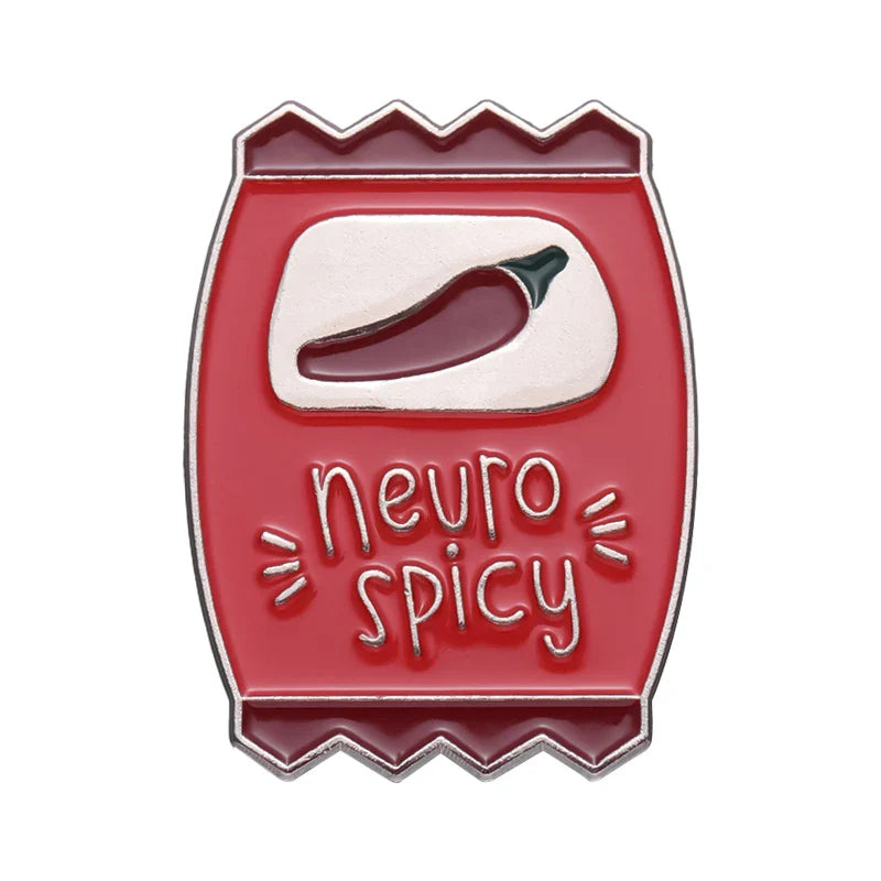 Neuro Spicy Sauce Enamel Pin Mental Health Awareness Gift Brooch Jewelry