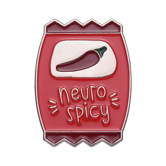 Neuro Spicy Sauce Enamel Pin Mental Health Awareness Gift Brooch Jewelry