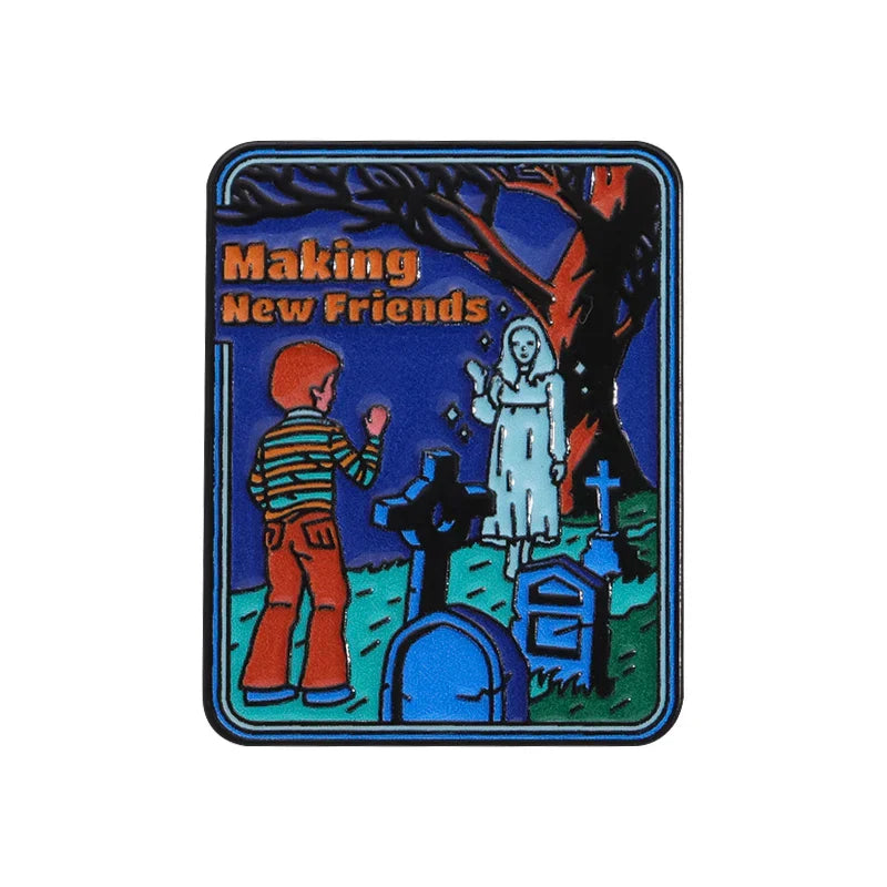Grim Reaper Halloween Enamel Pin Badge Jewelry Gift