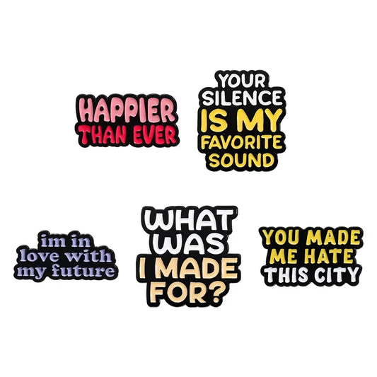 Silence Is My Favorite Sound Enamel Pin Funny Quote Brooch Lapel Badge Gift