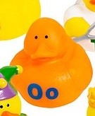 Orange duck keychain