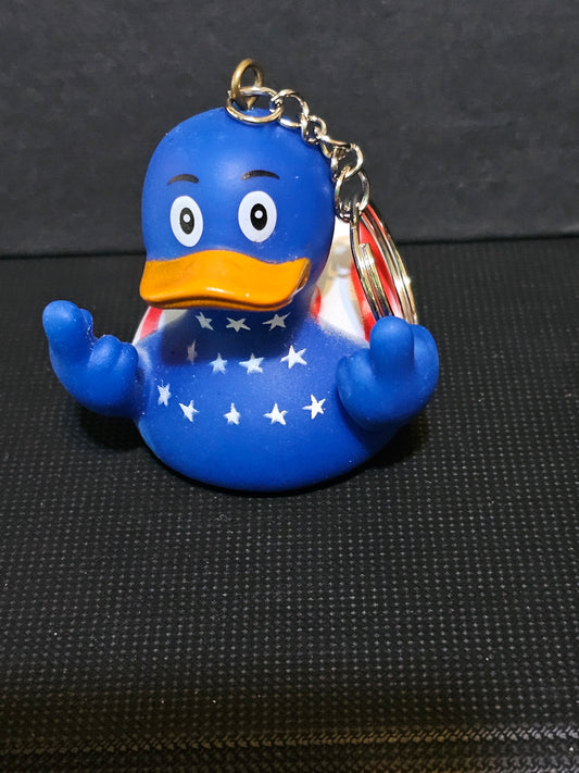 Middle finger duck keychain