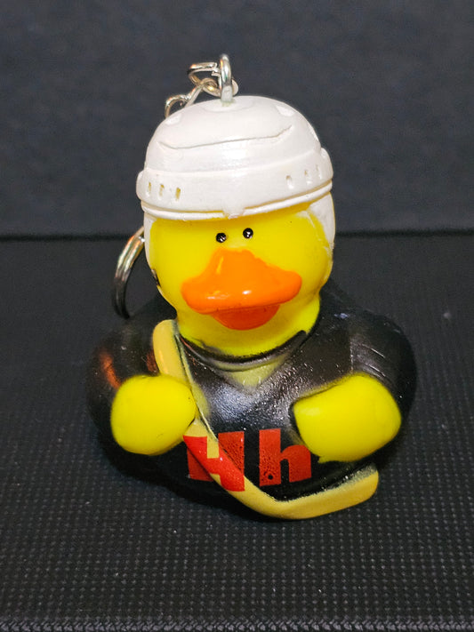 Hockey duck keychain