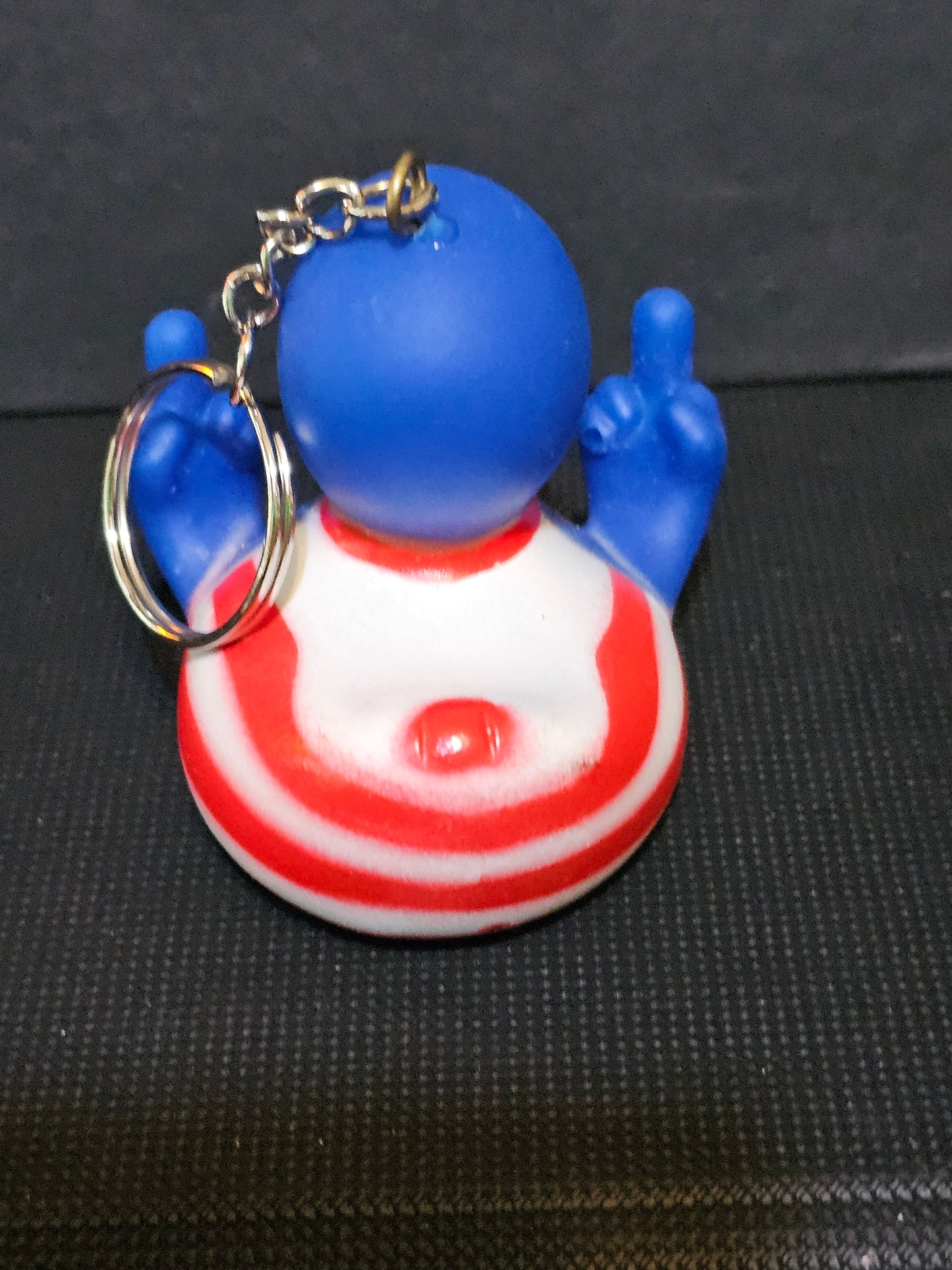 Middle finger duck keychain