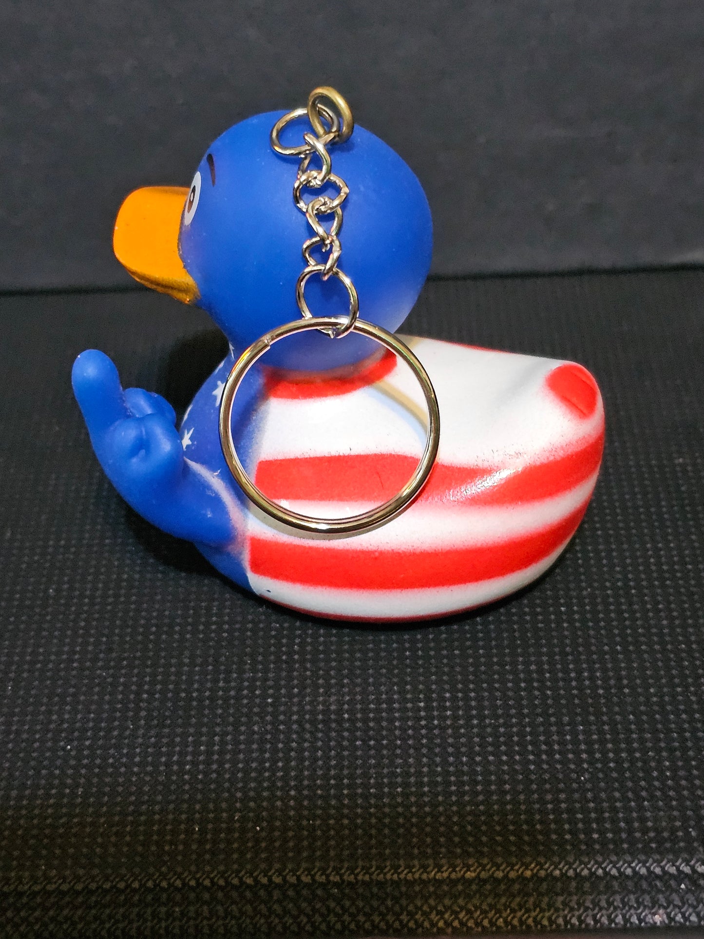 Middle finger duck keychain