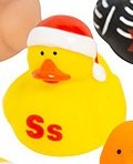 Santa duck keychain